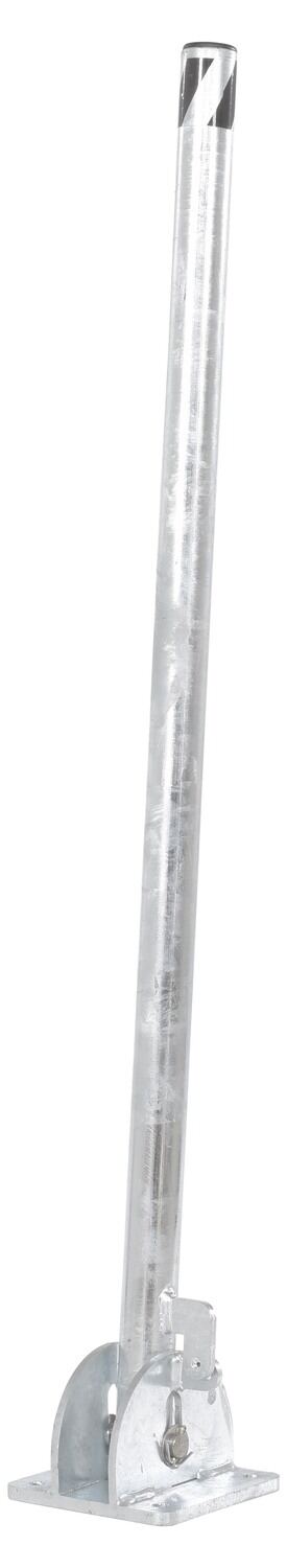 Steel Fold-Down Galvanized Bollard 42 In. Silver